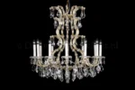 Louis Baroque kroonluchter 12 lichts (kristal/goud) - Ø94x99cm - Afbeelding 3