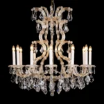 Louis Baroque kroonluchter 12 lichts (kristal/goud) - Ø94x99cm